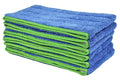 CleanAide All Purpose Super Absorbent Mega Microfiber Mop Pads for 24" Mop Plate, Machine Washable, Traps Dust, Dirt & Pet Hair, Reusable for Home & Commercial Cleaning, 28"x8", 6-Pack, Green