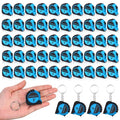 Kanayu Mini Tape Measure Keychains 3 ft Small Retractable Measuring Tape Bulk with Lock Steel Easy Read Pocket for Birthday Party Favors Daily Use(3 ft,Blue,50)