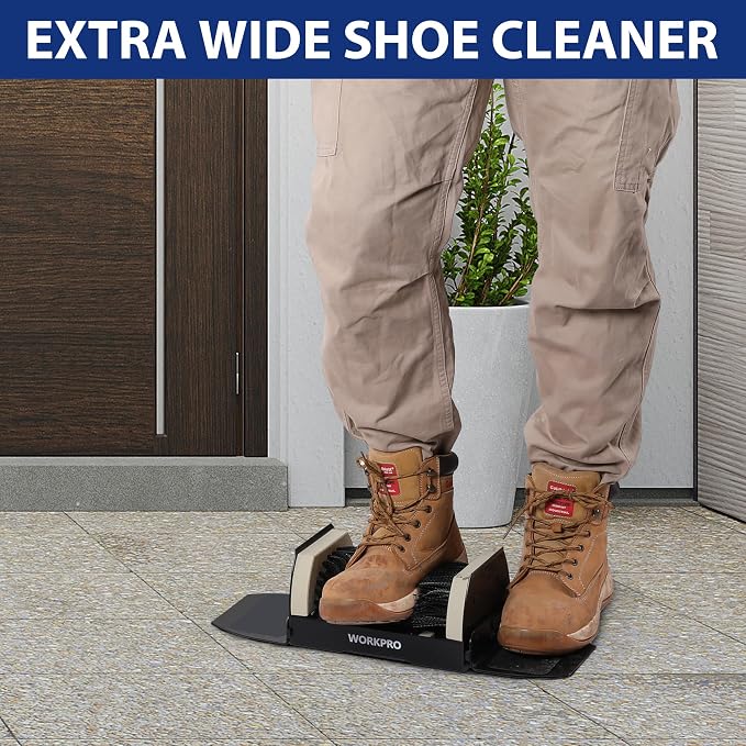 WORKPRO Extra Wide Boot Brush Scraper, Shoe Cleaner Brush, Boot Scrubber, Heavy Duty Boot Cleaning Brush Outdoor