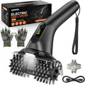 Dual Roller Electric Grill Brush, 22.5kg High Torque BBQ Grill Cleaner with Stainless Steel Bristles, 2-Speed Rechargeable Power Brush for Deep Outdoor Grill Cleaning, IPX5 Waterproof