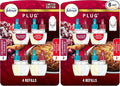 Febreze Odor-Fighting Fade Defy PLUG Air Freshener Baked Cinnamon Apple,Cranberry Crumble,.87 fl. oz. Oil Refill,(Pack of 8)