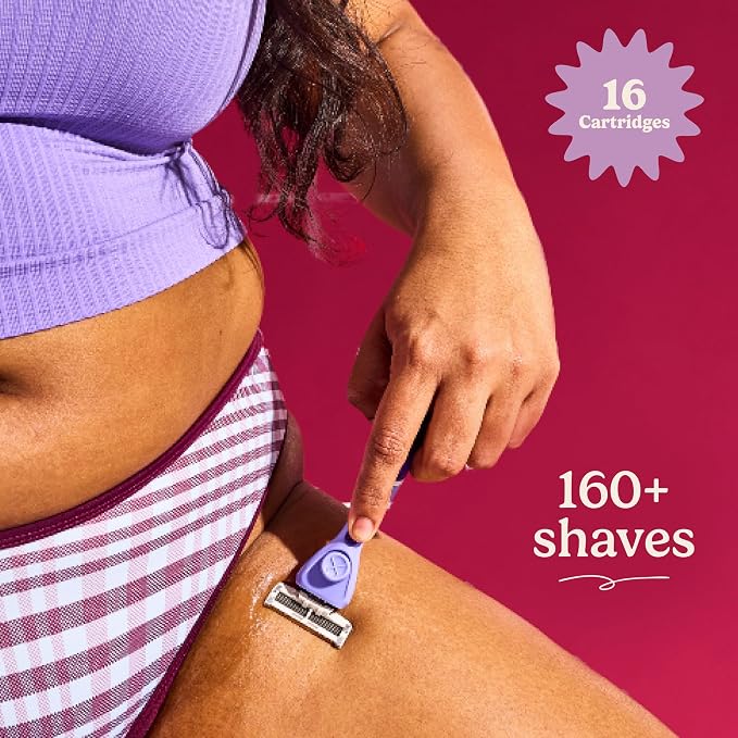 Dollar Shave Club For Women | Razor Refills (16 Pack) | 6 Stainless Steel Blades | Razors for Women, Womens Razors