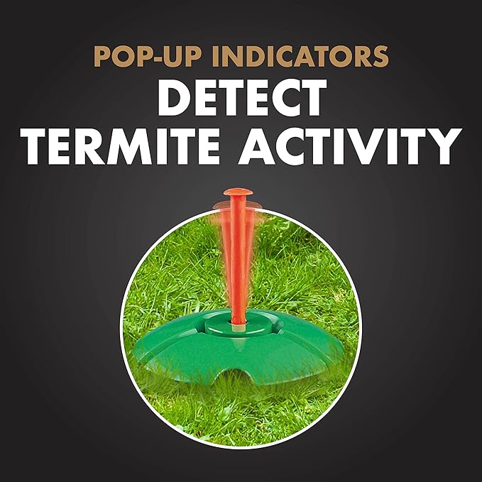 Spectracide Terminate Termite Detection & Killing Stakes2, 5 Count, Replacement Stakes With Pop-up Indicators Detect Termite Activity And Kill Foraging Termites