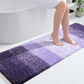 OLANLY Bathroom Runner Rugs Mat 59x20, Extra Soft Absorbent Microfiber Bath Rugs, Rubber Backing, Quick Dry, Washable Long Bath Mats for Bathroom Floor, Tub and Shower, Home Decor Accessories, Violet