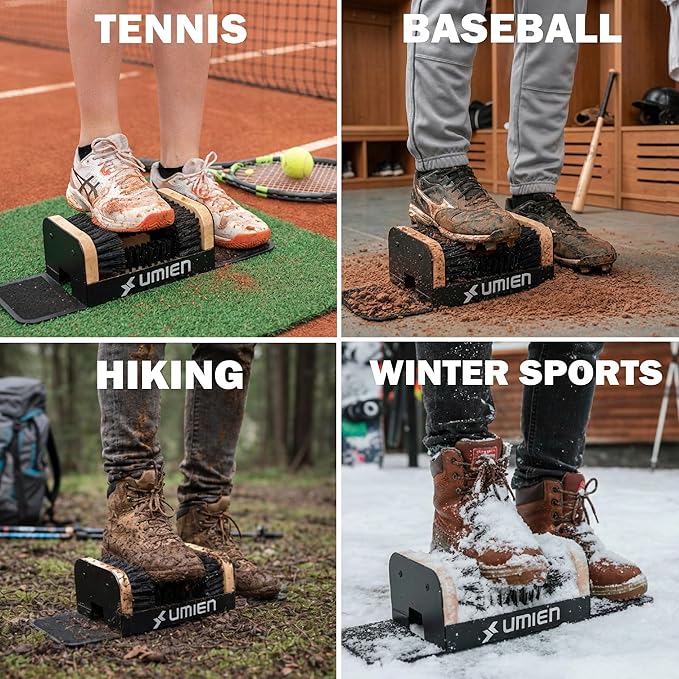 Umien™ Boot Scraper Outdoor Shoe Brush with Flaps - Cleaning Heavy-Duty Shoe Cleaner and Boot Scrubber for Mud, Dirt, and Snow - Durable Weather-Resistant Outdoor Shoe Cleaning Tool