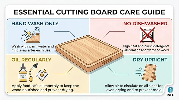 18 in. x 24 in. Maple Wood Cutting Board, Reversible with Juice Groove and Smooth Side, Thick Butcher Block Style Prep Board with Built-In Handles for Kitchen, BBQ, Meat Carving and Serving