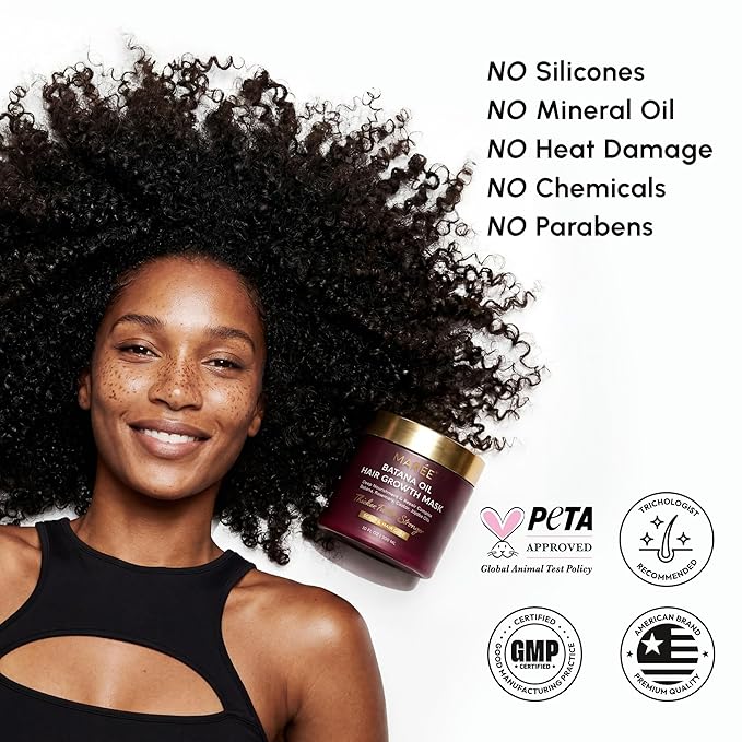 MAREE Deep Conditioning Hair Mask for Damaged Hair Treatment – Keratin Hair Care for Hydrating Growth Repair Moisturizing – Dry Curly Color Refreshing – 10 Fl Oz, Yellow
