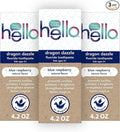 Hello Dragon Dazzle Kids Toothpaste with Fluoride, Blue Raspberry Toothpaste, 4.2 Oz Tube (Pack of 3) | For Kids Ages 2 and Up, Helps Prevent Cavities, Strengthens Enamel, Polishes and Whitens Teeth, SLS Free, Vegan
