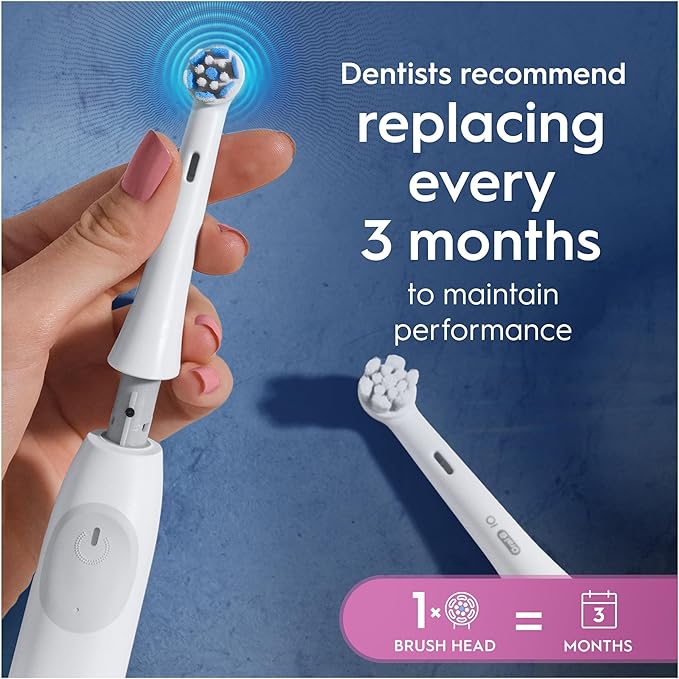 Oral-B iO Gentle Care Series, Genuine Replacement Round Brushes, Suitable for Sensitive Gums, 8