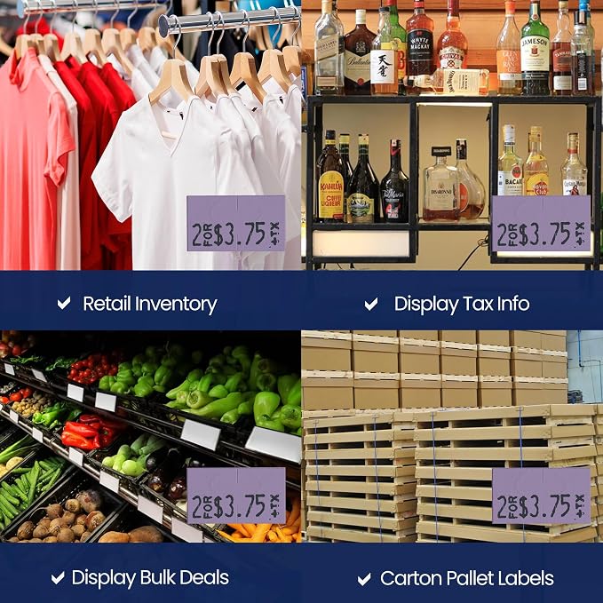 Pricing Labels for Monarch 1131 Lavender - 160,000 Labels w/ 64 Rolls Value Pack, 8 Sleeves - Made in USA