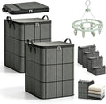 XXL Foldable Storage Bag with Reinforced Handles, Comforter Storage, Foldable Spacious Moving Storage Bin, Reinforced Handles, Store Duvets and Seasonal Clothes，2PCS：XXL(27.6x19.7 x19.7inches)