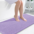 OLANLY Bathroom Runner Rugs 47x24, Soft Absorbent Chenille Bath Rugs, Rubber Backing Quick Dry, Machine Washable Long Bath Mats for Bathroom Floor, Tub and Shower, Home Decor Accessories, Lavender