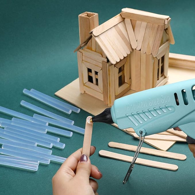 Magicfly Mini Hot Glue Gun Sticks, Huge Pack of 300, 4" Long and 0.27" Diameter Hot Melt Glue Sticks, Compatible with Most Glue Guns, Perfect for DIY Craft Projects and Sealing