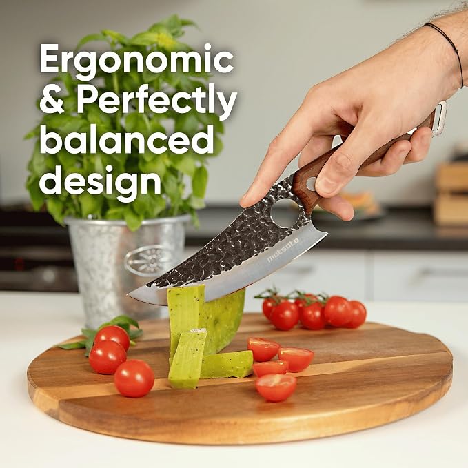 Matsato Chef Knife - Perfect Kitchen Knife for Cooking, Chopping | Japanese Steel Knife for Home, BBQ. For Balance & Control, 6.3 Inch