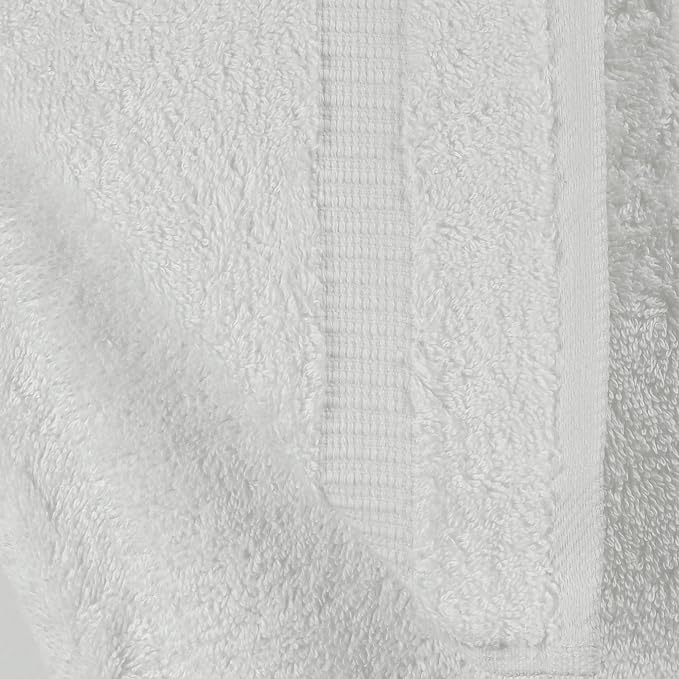Towel Bazaar 8-Piece Towel Set, 100% Premium Cotton Turkish Towels,Luxury Towel Super Soft and Absorbent, Perfect Use for Bathroom, Shower Towels - White
