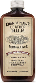 Leather Milk Leather Boot & Shoe Conditioner and Cleaner - No. 6 - All-Natural, Non-Toxic Shoe Care Cream Made in The USA. 2 Sizes. Includes Polishing Applicator Pad!