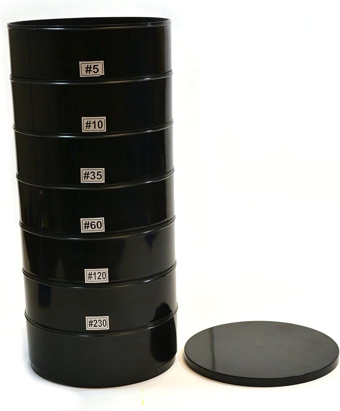 Eisco Labs 8 Piece Plastic Sieve/Strainer - Stainless Steel Mesh