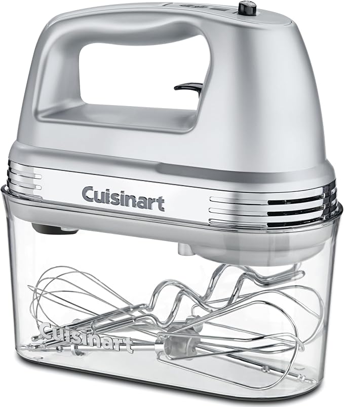 Cuisinart Electric Hand Mixer, 9 Speeds, Extra Long Beaters, 220W | 200W mixer electric handheld design with adjustable speed settings, dishwasher-safe beaters & a beater-eject lever, HM-90BCS