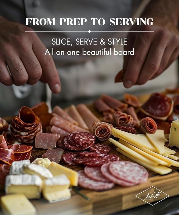 Labell Maple End-Grain Butcher Block, Juice Groove, 12 x 16 x 1.25 in | Checkered Cutting Board, Handcrafted in Canada, Thick, for Meat, Cheese, Charcuterie