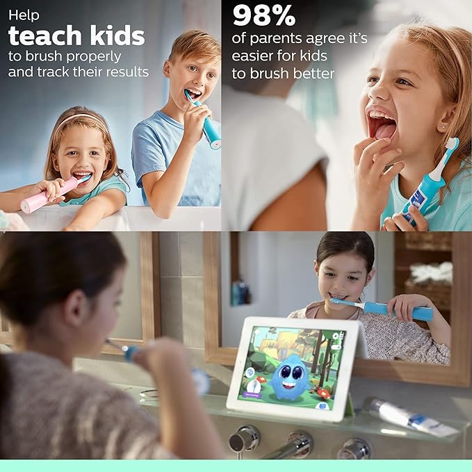 Philips Sonicare for Kids Ice Age, Bluetooth Connected Rechargeable Electric Toothbrush, HX6321/05