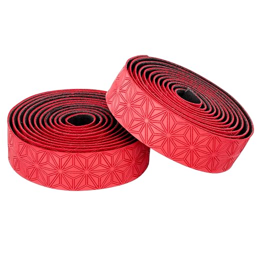 Supacaz Super Sticky Kush Gravel Bar Tape - Cycling Road Bike Handlebar Grip Tape Wrap (Crimson Red)