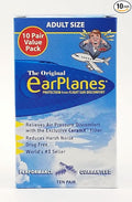 Original Adult EarPlanes by Cirrus Healthcare Earplugs Airplane Travel Ear Protection 10 Pair SUPER BONUS PACK