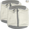 Dual Compartment Shoe Washing Machine Bag for Sneakers, Beige/Gray, 2-Pack | Clasp-Lock Zipper, Reinforced Seams and Bound Edges, Longer & Denser Chenille Strips for 360° Deep Cleaning