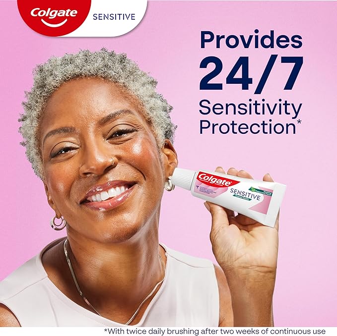 Colgate Sensitive Enamel Health Toothpaste for Sensitive Teeth, 24 Pack, Toothpaste with Fluoride and 5% Potassium Nitrate, Helps Prevent Bad Breath, Soothing Peppermint Flavor, 6 oz, 24 Pack