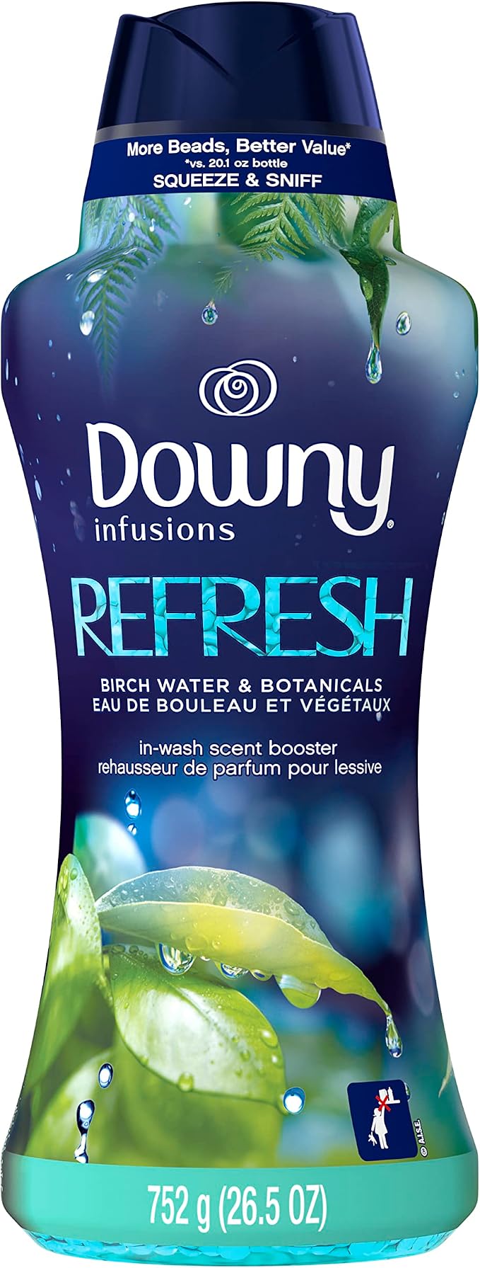 Downy Infusions Laundry Scent Booster Beads, Refresh, Birch Water & Botanicals, 26.5 oz
