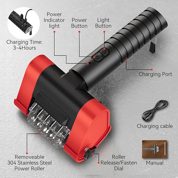 Electric Grill Brush Outdoor for Grill, 2026 Unique Stainless Steel Chain Brush Head-No Blind Spot Cleaning, No Bristle Shedding Cordless Rechargeable BBQ Grill Cleaner for Grates, Gifts for Men Dad