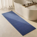 Triohero Bathroom Runner Rugs, Long Bath Mat Runner Washable Thin Quick Dry Low Pile Bathroom Runner Rugs Non Slip, Navy Blue 24"x70"