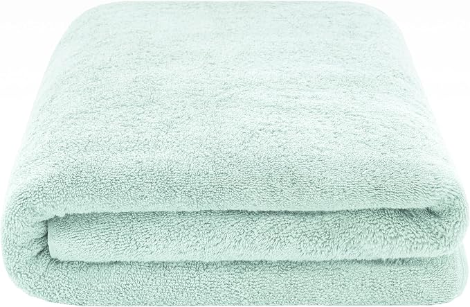 Cotton Paradise 100% Cotton Turkish Towel, Soft Absorbent Quick Dry, 40x80 Oversized Bath Sheet Towel, Mint Green