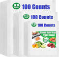 Vacuum Sealer Bags For Food-300 Quart 11"x16"and Quart 8"x12"and Pint 6"x10"-Commercial Grade BPA-Free Food Storage Bags | Puncture Resistant for Sous Vide ，Freezing & Meal Prep