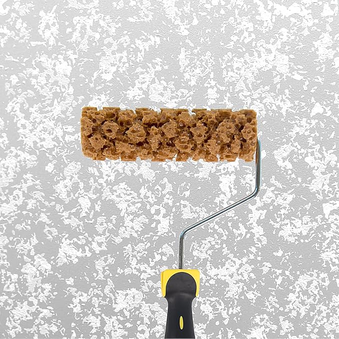 Hanroy Sea Sponge Roller for Painting, 6" Sponge Paint Roller for Texture Painting Decorators Brush Tool, Fast and Easy Pattern Art Texture Pattern Paint Roller for Home Wall Decoration(M60)