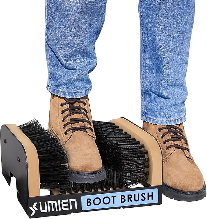 Umien™ Boot Scraper Outdoor Shoe Cleaning Brush - Heavy-Duty Shoe Cleaner and Boot Scrubber for Mud, Dirt, and Snow - Durable Weather-Resistant Outdoor Cleaning Tool