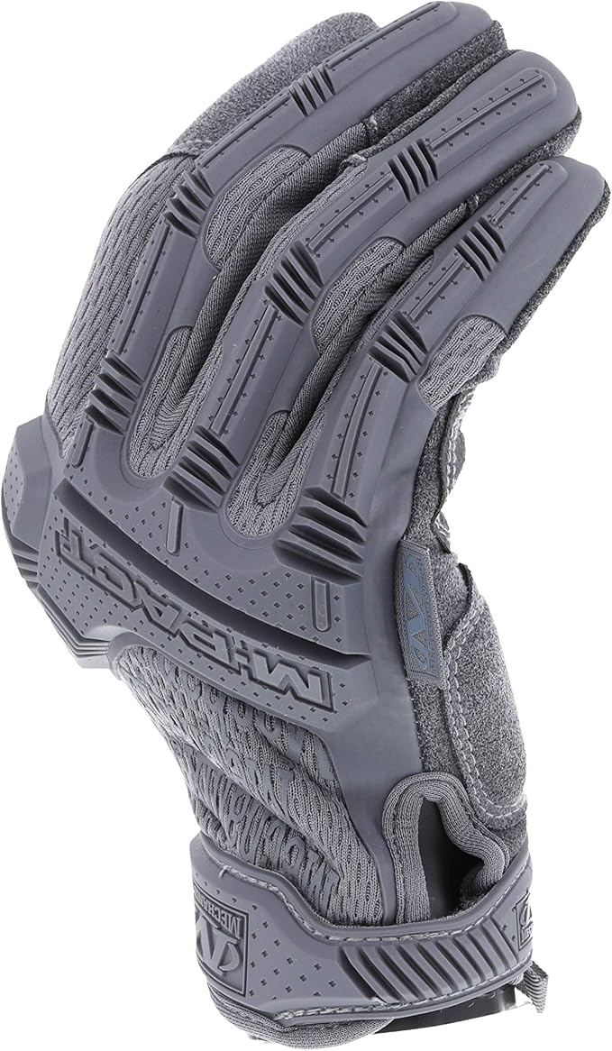 Mechanix Wear: M-Pact Tactical Gloves with Secure Fit, Touchscreen Capable Safety Gloves for Men, Work Gloves with Impact Protection and Vibration Absorption (Grey, X-Large)