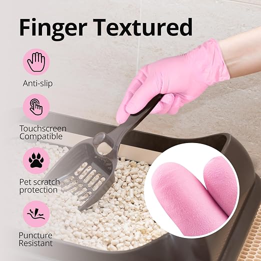 SwiftGrip Pink Disposable Gloves, X-Small, Disposable, Latex-Free, Food-Safe, Powder-Free, 1000-ct Case