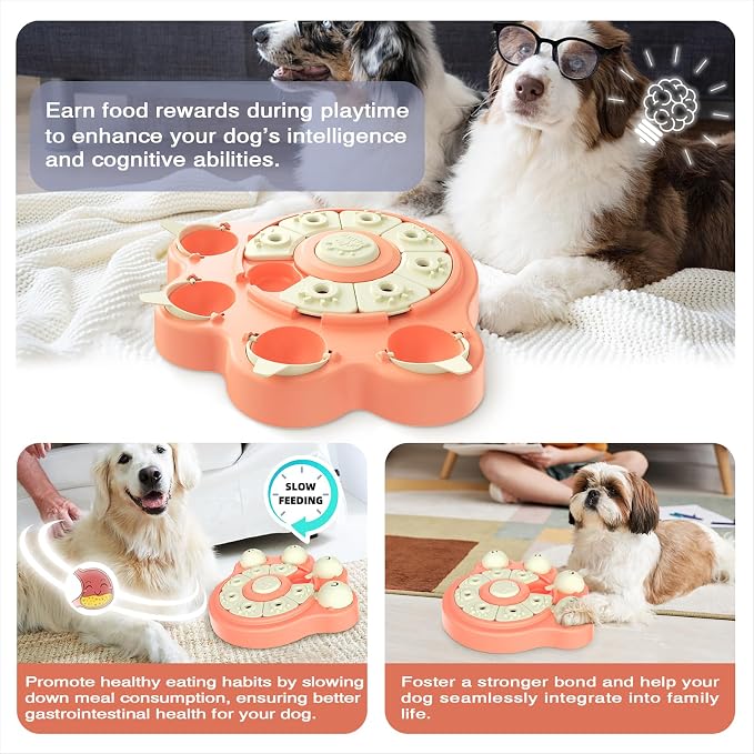 KADTC Beginner Dog Puzzle Toy, Large Size，Pup Mental Stimulation Enrichment Toys for Dogs