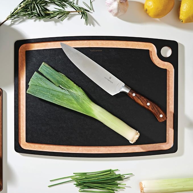 Epicurean Gourmet Series Cutting Board with Juice Groove, 17.5-Inch by 13-Inch, Slate/Natural