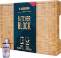 XXL Bamboo Cutting Board, End Grain Butcher Block for Kitchen, Extra Thick | 25 x 15 Inch (Extra Thick 1.7") Professional, Heavy Duty Hardwood Non Toxic Wooden Chopping Board (Oil & Plate Included)