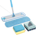 E-Cloth Essential Home Combo Set - Includes Glass & Polishing + Microfiber Cleaning Towel Cloths, Microfiber Mop for Floors, Household Cleaning Supplies, Washable and Reusable - 10 Pieces