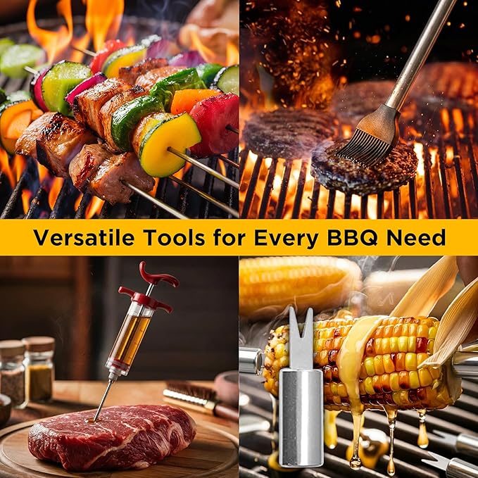 Kaluns 236 PCS Ultimate Grill Master Gift Set – Complete BBQ Accessories Kit with Virtually Everything Needed for Grilling, Smoking & BBQ