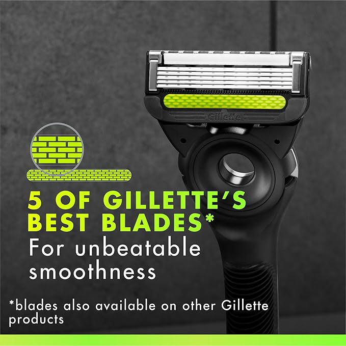 Gillette Labs Razor Refills for Men, 6 Razor Blade Refills and 7oz Rapid Foaming Shave Gel