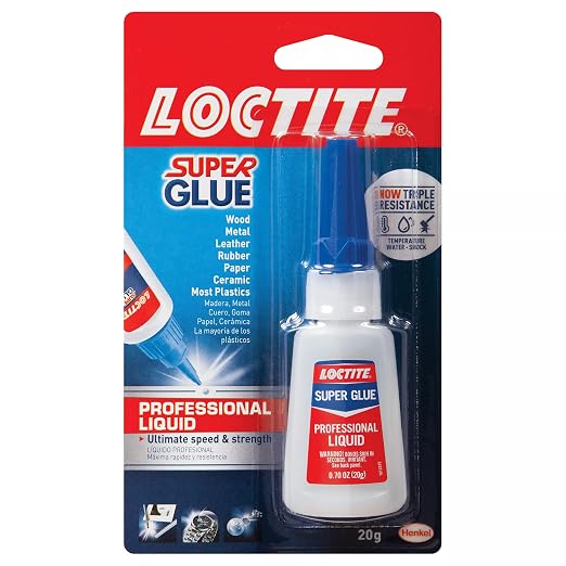 Loctite Super Glue Liquid Professional, Clear, 0.7 fl oz Bottle, 4 Pack - Superglue for Plastic, Wood, Metal, Crafts & Repair, Cyanoacrylate Adhesive Instant Glue, Quick Dry
