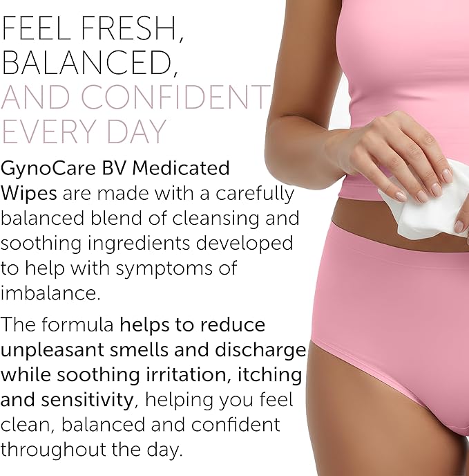 Bacterial Vaginosis Feminine Wipes for Odor, Itching, Burning & Discharge | Vaginal Wipes Helps with Vaginal Microbiota Imbalance | Intimate Health & Hygiene | 48 Flushable Wipes Pack of 4