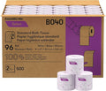 Cascades PRO Select Soft/Strong Bathroom Tissue, 2-Ply Toilet Paper Rolls for Restrooms – Universal Fit - Individually Wrapped, Recycled Fibers – 500 Sheets/Roll - 96 Rolls/Box – B040- White