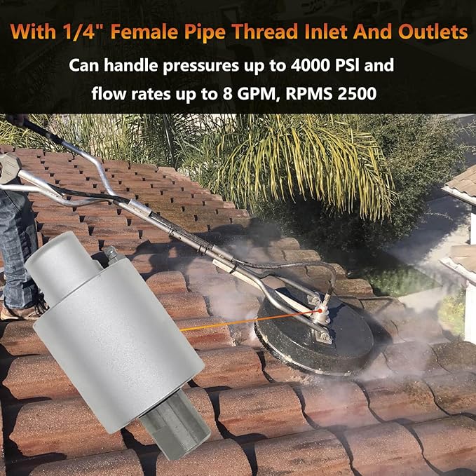 85.790.004 Replacement Rotary Swivel Head,Fit for 16 in, 20 in, 22in, 24 in, 30in Surface Cleaner, Aluminum Surface Cleaner Swivel Head Use with Hot or Cold Water, 4000 PSI 8 GPM