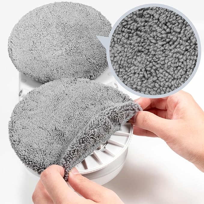 12 Pieces Microfiber Replacement Pads for W2/W3/X1 Window Cleaners, Reusable, Machine Washable (12)