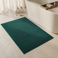 Triohero Large Bathroom Rugs Non Slip Washable Bath Rugs Super Absorbent Bathroom Rug Thin Quick Dry Low Pile Bath Mats, Dark Green 36"x48"
