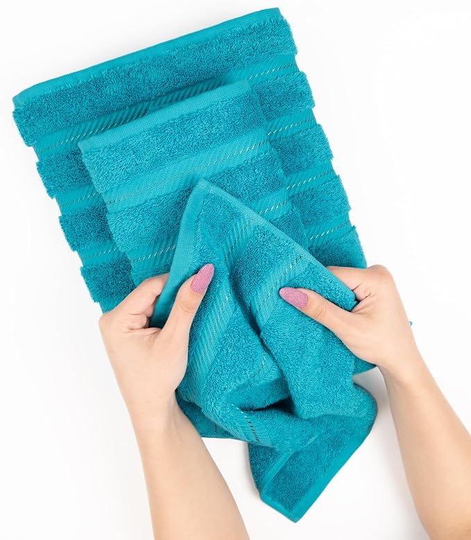 American Soft Linen 100% Cotton Luxury Turkish Towels, 4 PC Bath Towel Set | Soft Absorbent Quick Dry OEKO Tex Standard 100 Certificated Durable Machine Washable Breathable Premium Hotel Quality